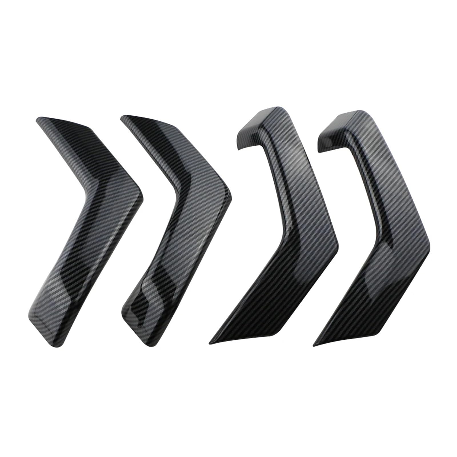 Getriebe Panel Trim 4Pcs Für Troc Für T&-ROC 2018 2019 2020 2021 2022 2023 Auto Tür Armlehne Panel Abdeckung Aufkleber Trim Zubehör Interieur Mittelkonsole(Carbon Fiber Black) von AVDBXGHSK