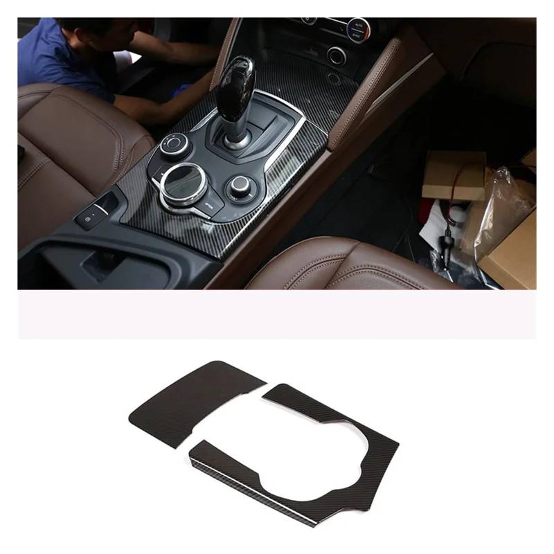 Getriebe Panel Trim Für A&lfa Für R&omeo Für G&iulia Für S&telvio 2016 2017 2018 2019 Auto Center Konsole Dekoration Rahmen Trim Zubehör Interieur Mittelkonsole(for Stelvio) von AVDBXGHSK