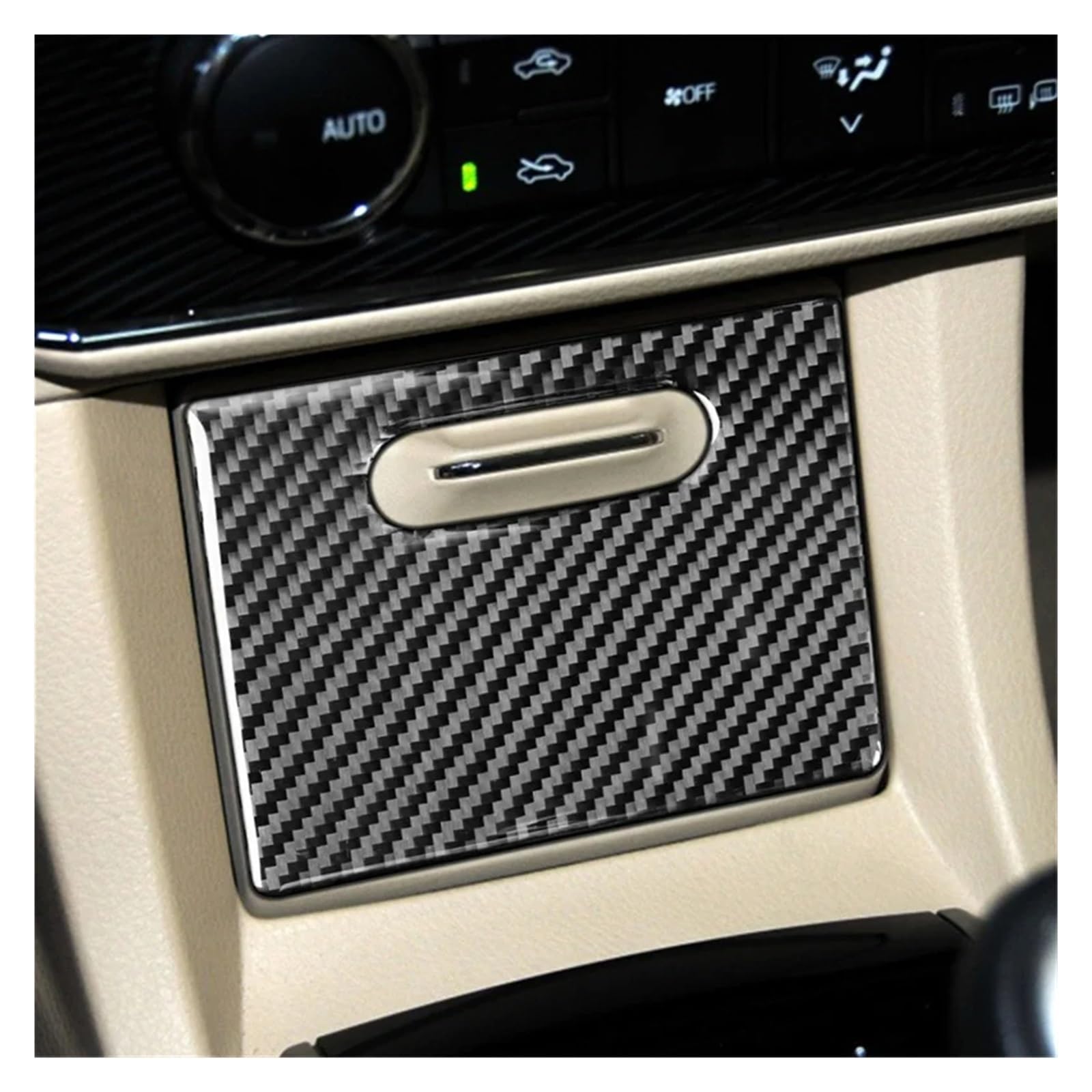 Getriebe Panel Trim Für C&orolla 2014 2015 2016 2017 2018 Carbonfaser Linkslenker Autoinnenraum Dekorplatte Aufkleber Suite Kit Interieur Mittelkonsole(Cigarette Lighter) von AVDBXGHSK