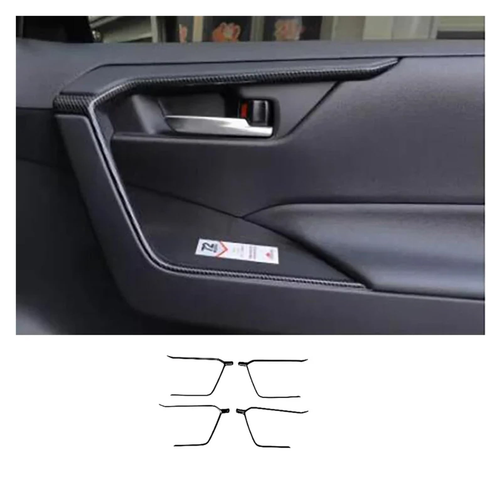 Getriebe Panel Trim Für Für R&av4 2019 2020 2021 2022 2023 Auto Innen Zubehör Konsole Getriebe Shift Panel Fenster Schalter Abdeckung Borte Interieur Mittelkonsole(Door Strip Panel 1) von AVDBXGHSK