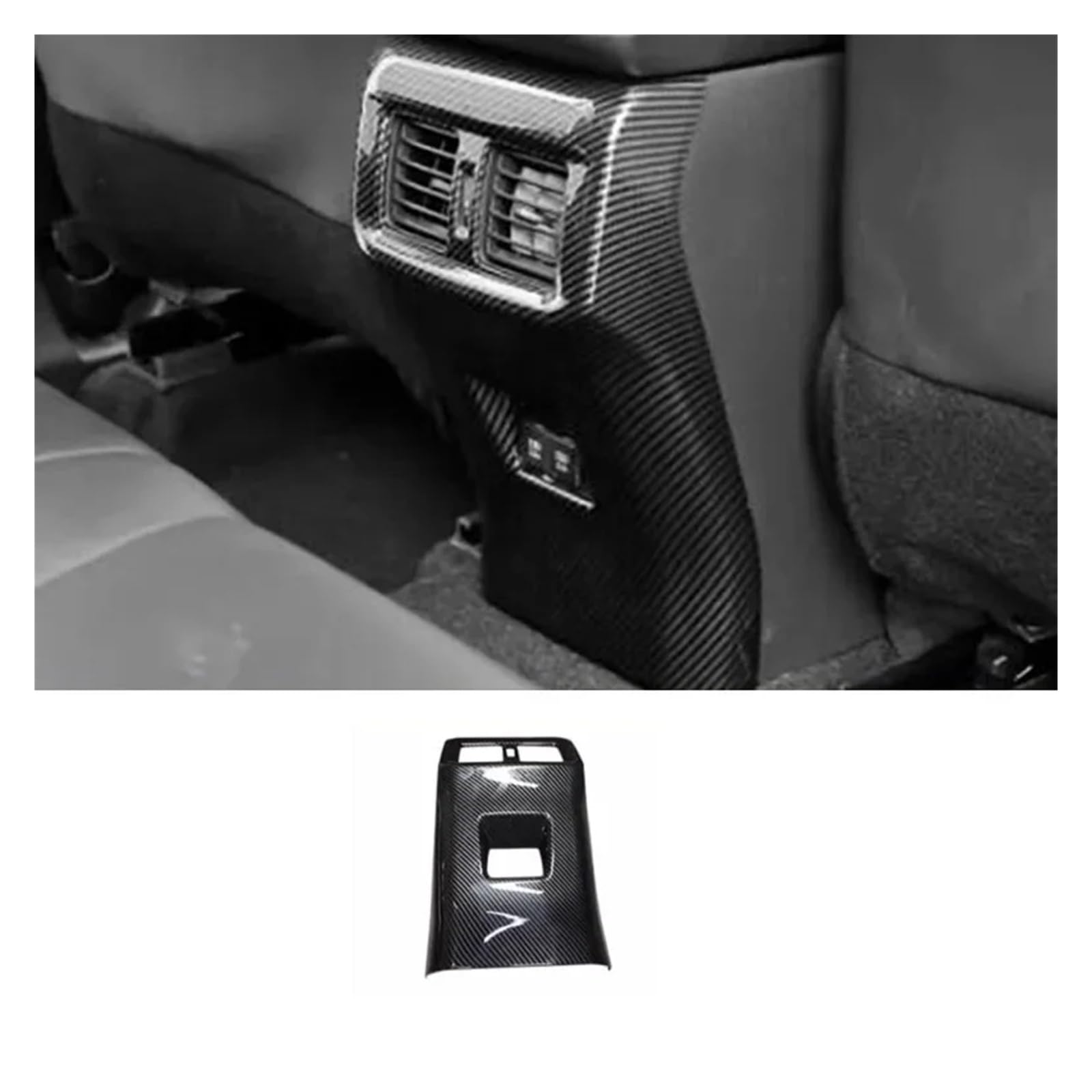 Getriebe Panel Trim Für Für R&av4 2019 2020 2021 2022 2023 Auto Innen Zubehör Konsole Getriebe Shift Panel Fenster Schalter Abdeckung Borte Interieur Mittelkonsole(Rear Seat AC1) von AVDBXGHSK