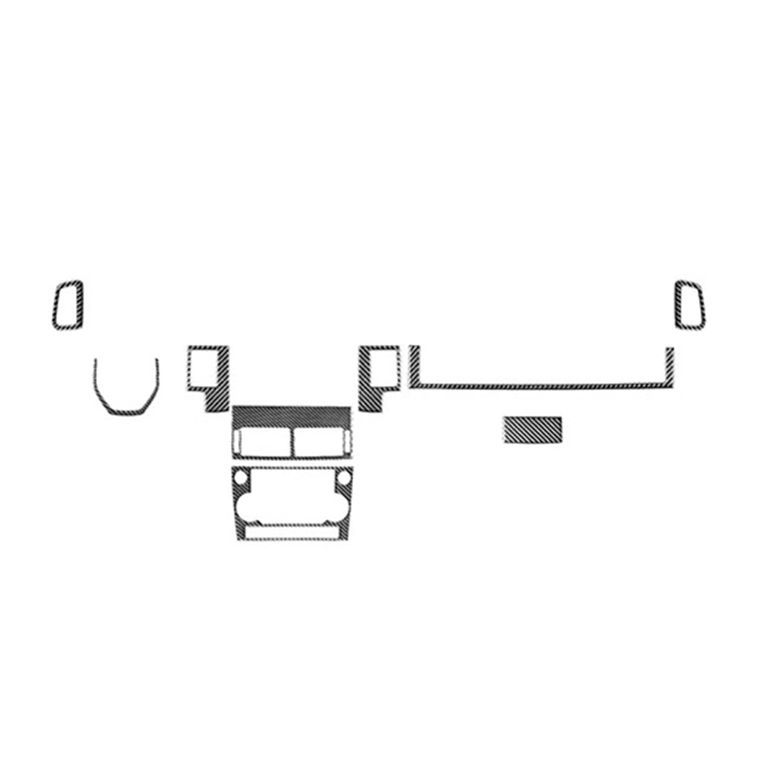 Getriebe Panel Trim Für L&and Für R&Over Für D&ISCOVERY Für S&Port 2015 2016 2017 2018 2019 Auto Innen Getriebe Tür Air Outlet Trim Aufkleber Zubehör Interieur Mittelkonsole(Dashboard Set LHD) von AVDBXGHSK