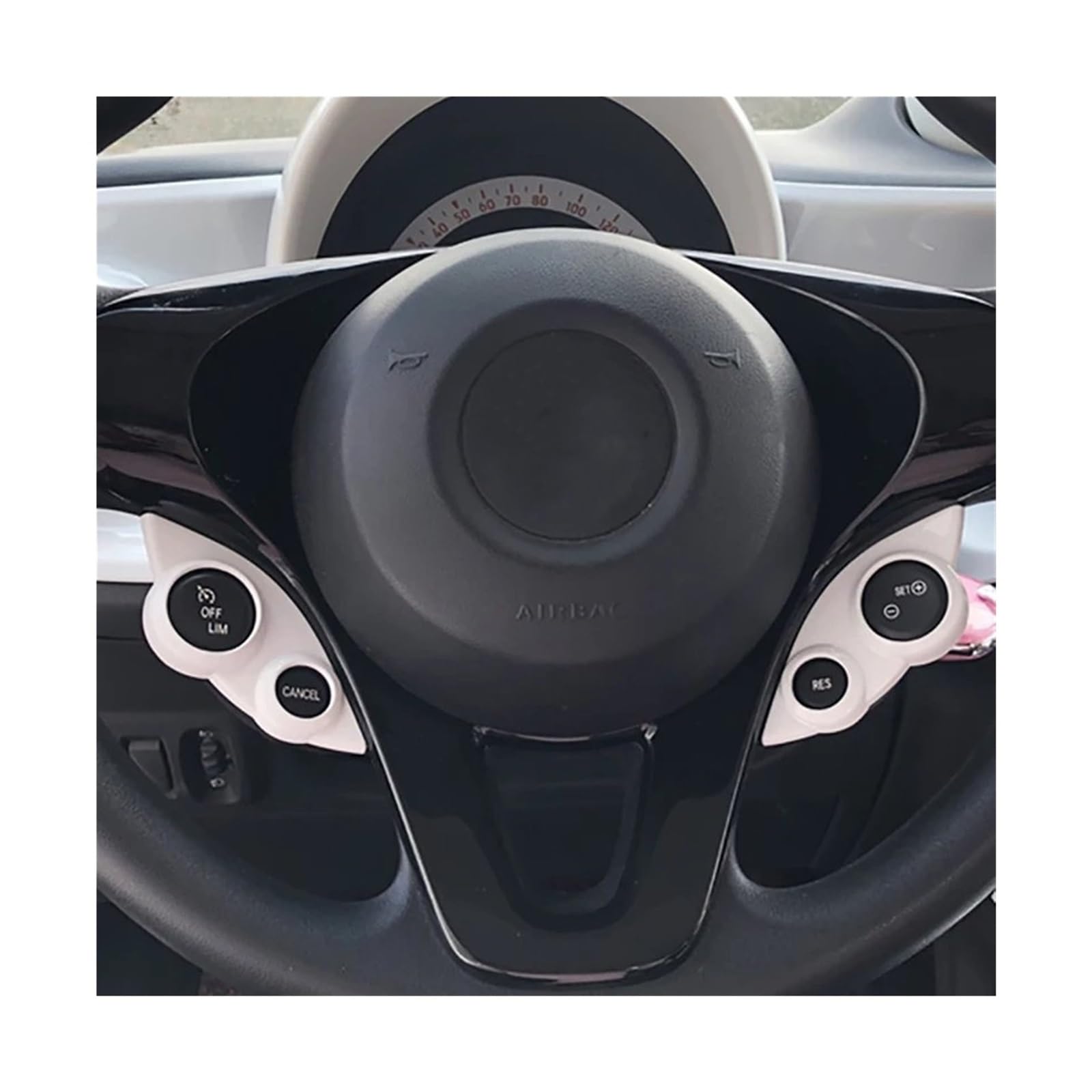 Getriebe Panel Trim Für S&mart 453 Für Fortow Für Forfour Auto Lenkrad Taste Abdeckung Dekoration Rahmen Änderung Liefert Zubehör Interieur Mittelkonsole(White) von AVDBXGHSK