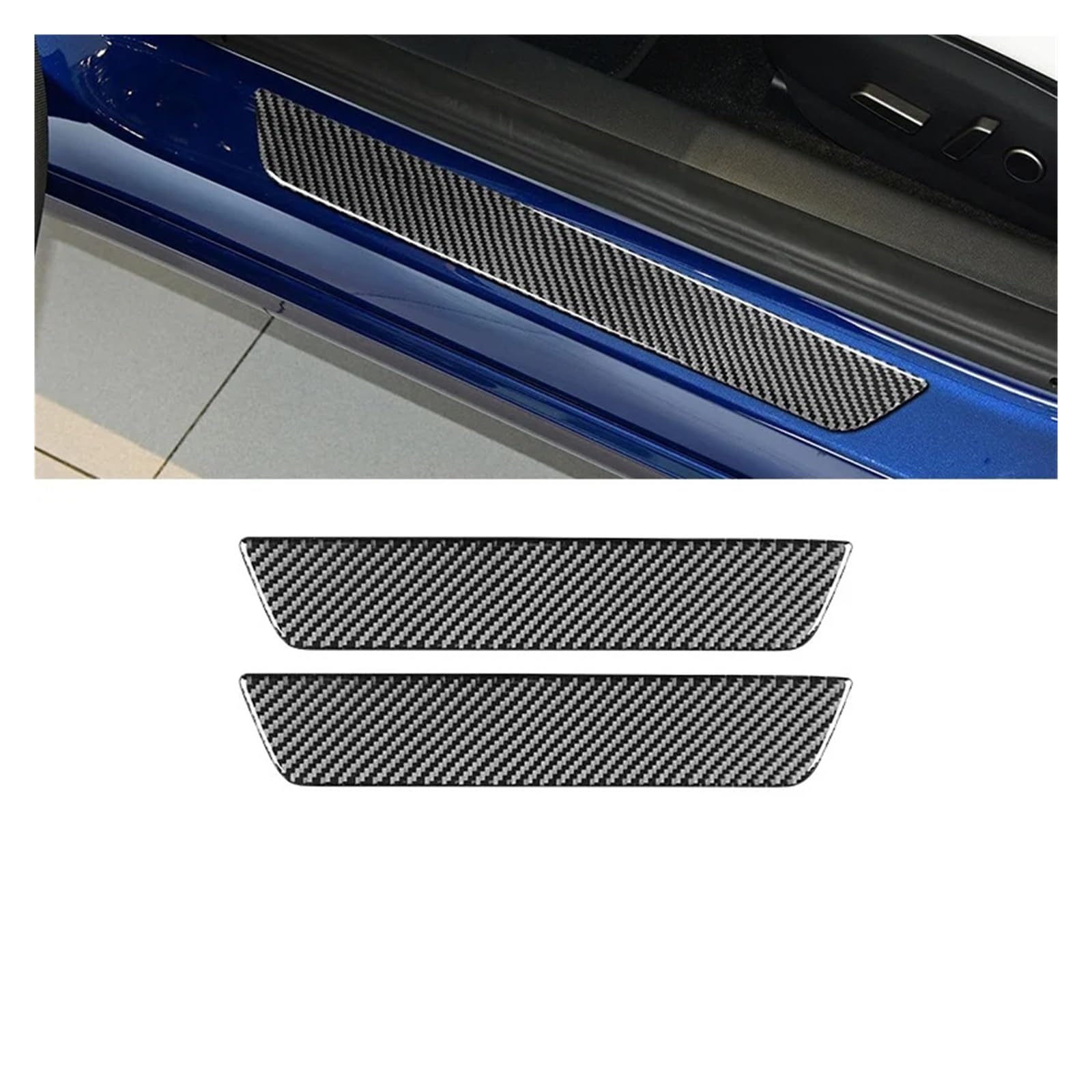 Getriebe Panel Trim Für T&esla Für Modell 3 Auto Lenkrad Center Säule Fenster Lift Abdeckung Trim Aufkleber Interieur Mittelkonsole(Rear Door Sill Trim) von AVDBXGHSK