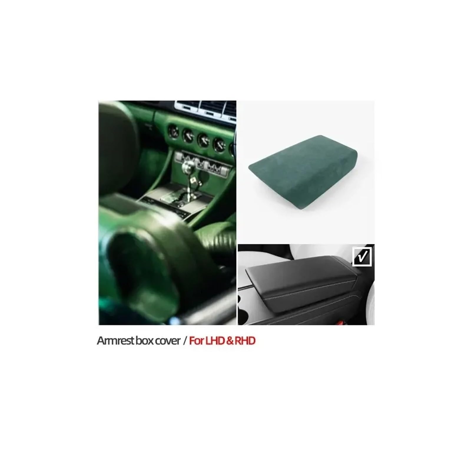 Getriebe Panel Trim Für T&esla Für Modell 3 Für Modell Y 2018-2023 Auto Mittelkonsole Armlehne Box Deckel Abdeckung Wildleder Wrap Aufbewahrungsbox Fall Kappe Zierleiste Interieur Mittelkonsole(Armres von AVDBXGHSK