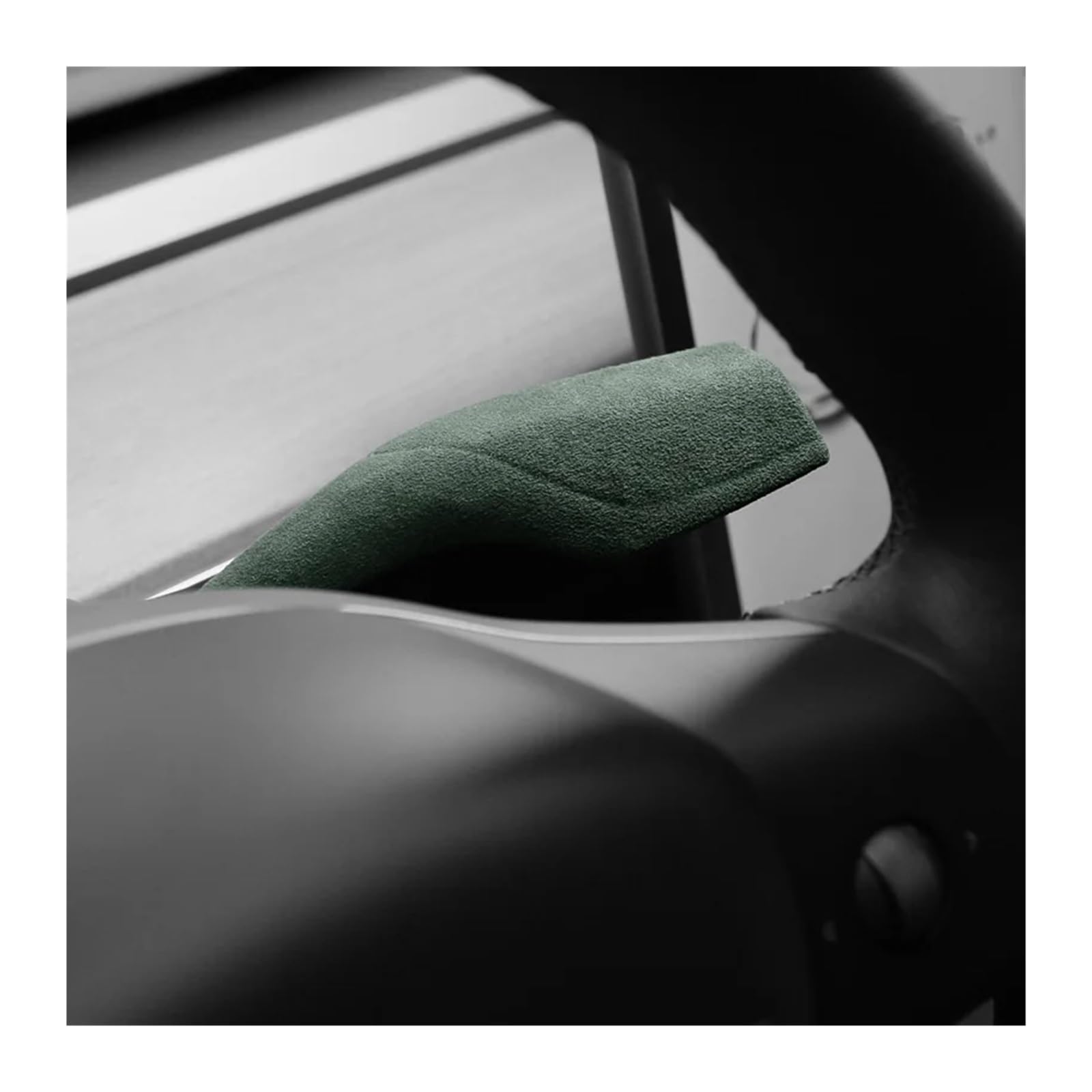 Getriebe Panel Trim Für T&esla Für Modell Y Auto Innenausstattung Dekoration Lenkrad Schalthebel Schaltwippen Patch Trim Abdeckung Interieur Mittelkonsole(Green) von AVDBXGHSK