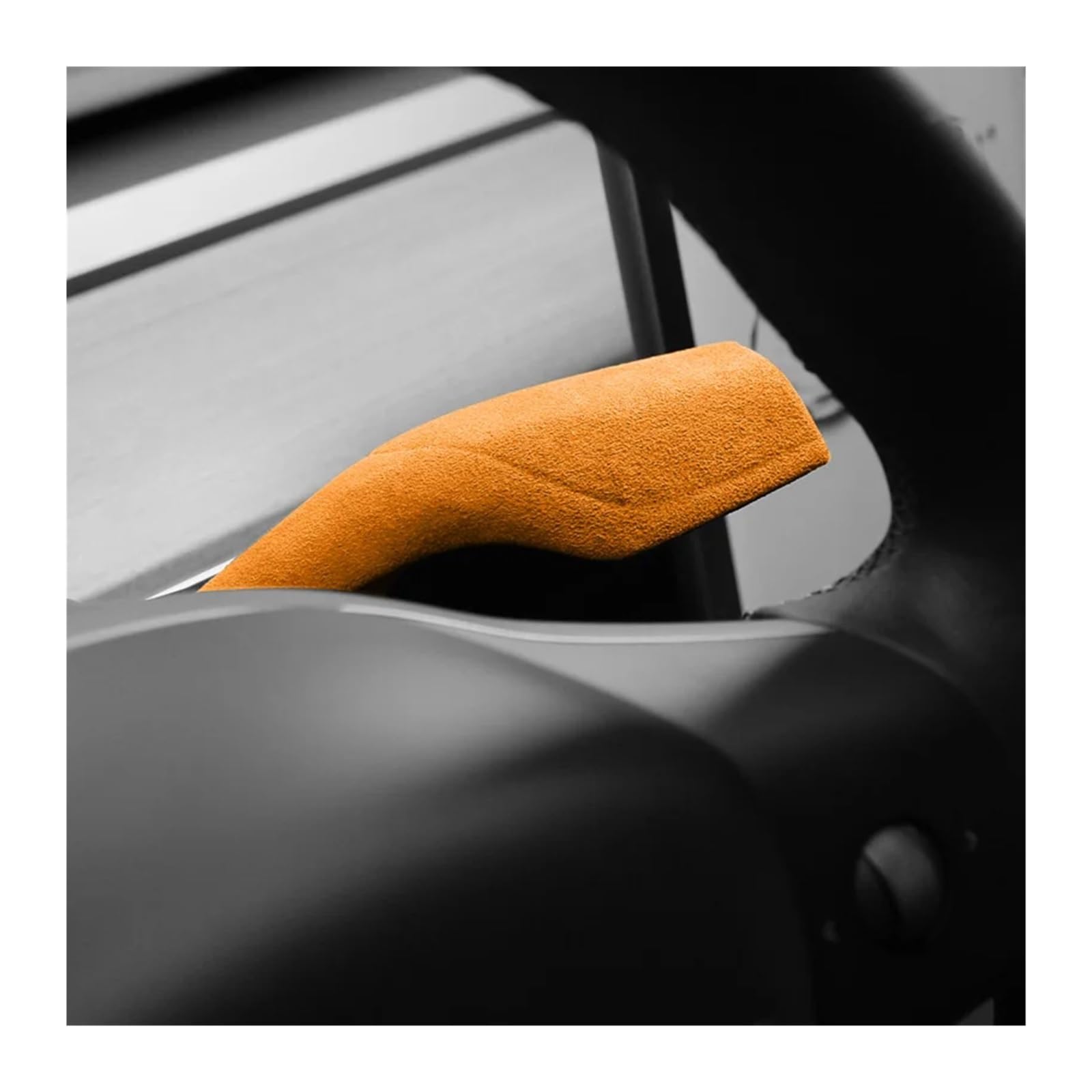 Getriebe Panel Trim Für T&esla Für Modell Y Auto Innenausstattung Dekoration Lenkrad Schalthebel Schaltwippen Patch Trim Abdeckung Interieur Mittelkonsole(Orange) von AVDBXGHSK