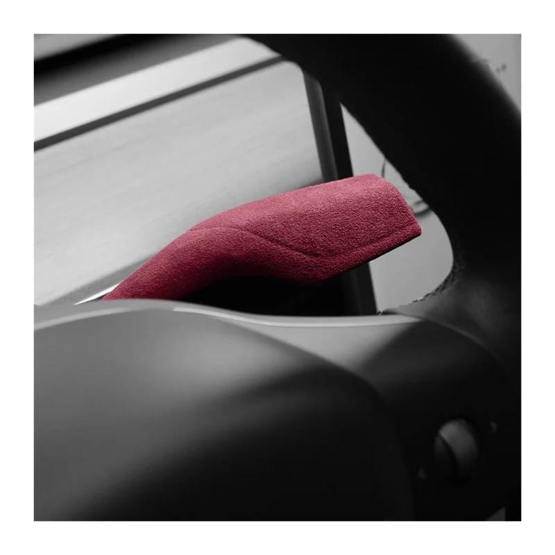 Getriebe Panel Trim Für T&esla Für Modell Y Auto Innenausstattung Dekoration Lenkrad Schalthebel Schaltwippen Patch Trim Abdeckung Interieur Mittelkonsole(Wine red) von AVDBXGHSK