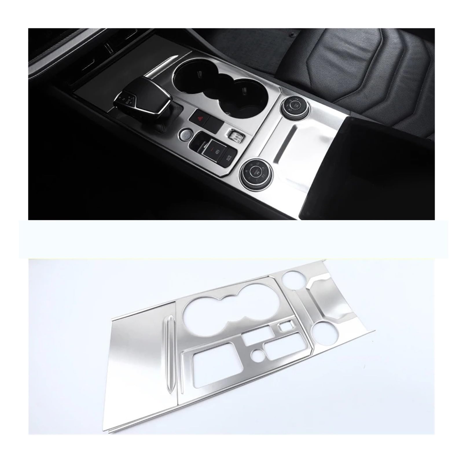 Getriebe Panel Trim Für T&ouare-g 2019 2020 2021 Autozubehör Splitter Edelstahl Interior Center Console Gear Shift Panel Innenabdeckung Trim Interieur Mittelkonsole(6) von AVDBXGHSK