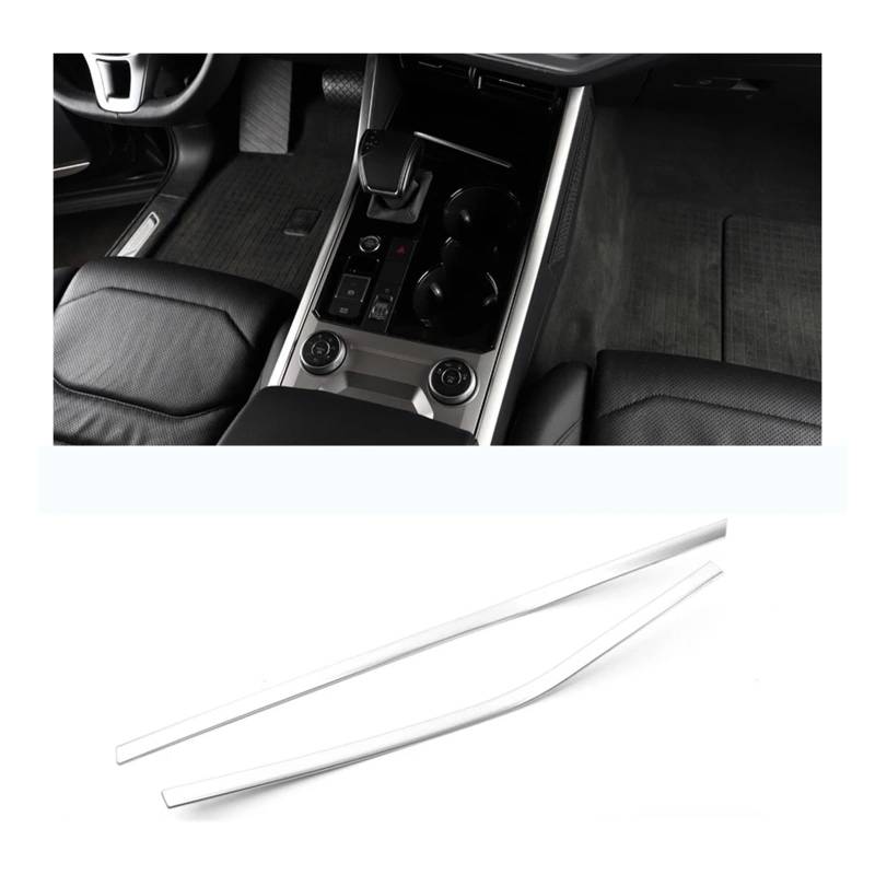 Getriebe Panel Trim Für T&ouare-g 2019 2020 2021 Autozubehör Splitter Edelstahl Interior Center Console Gear Shift Panel Innenabdeckung Trim Interieur Mittelkonsole(7) von AVDBXGHSK