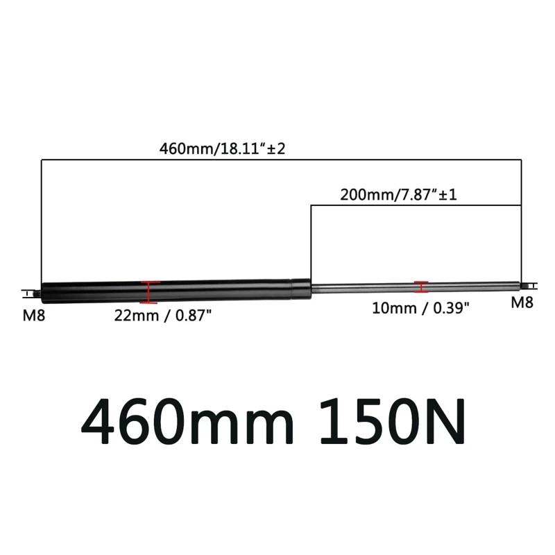 Heckklappendämpfer 150N 2 Stücke 260/360/460mm Für Auto RV Bett Fenster Bus Caravans Haube Gas Frühling Unterstützung Stange Lift Schock Kofferraum Gasfeder(460mm) von AVDBXGHSK