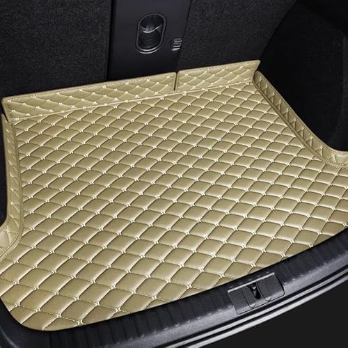 Kofferraumwanne Innenmatte Für X5 E53 E70 F15 G05 Für X4 F26 G02 Kofferraum Matte Auto Innen Teppich Zubehör Künstliche Leder Angepasst Kofferraumwannen(Beige) von AVDBXGHSK