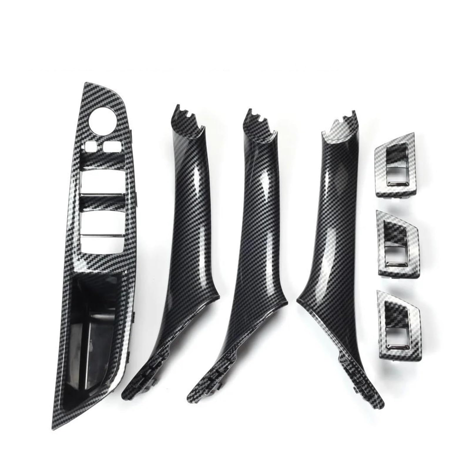 Türgriff Innen Für 5 Series F10 F11 520d 525d 530d 535i 2009 2010 2011 2012 2013 Carbon Fiber RHD LHD Auto Innen Panel Pull Trim Abdeckung Innentür Zuggriff(LHD-Carbon-7PCS) von AVDBXGHSK