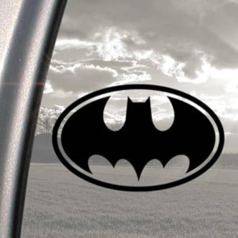 Vinyl-Aufkleber, Batman-Motiv, für Stoßstange, Fenster, Schwarz von Avery