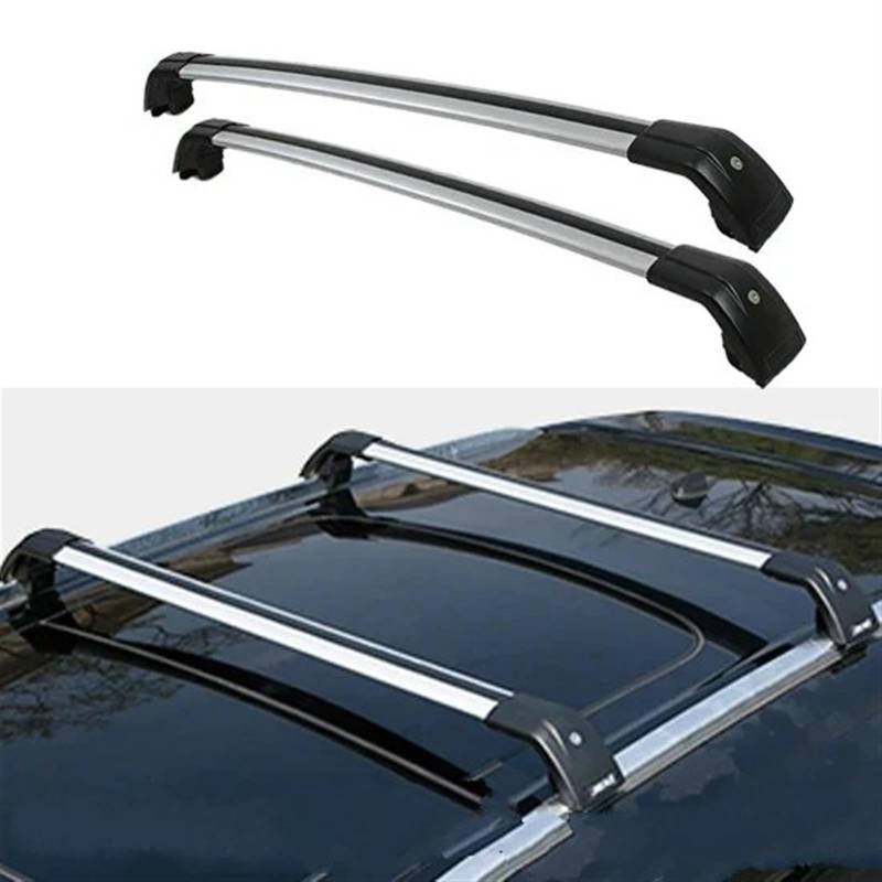 Auto-Gepäckträger 2Pcs Dach Bars Aluminium Legierung Seite Bars Kreuz Schienen Dach Rack Gepäck Träger Für KIA Für Sportage (nq5) 2022 2023 + Dachträger Dachreling(Black Silver) von AVFORA