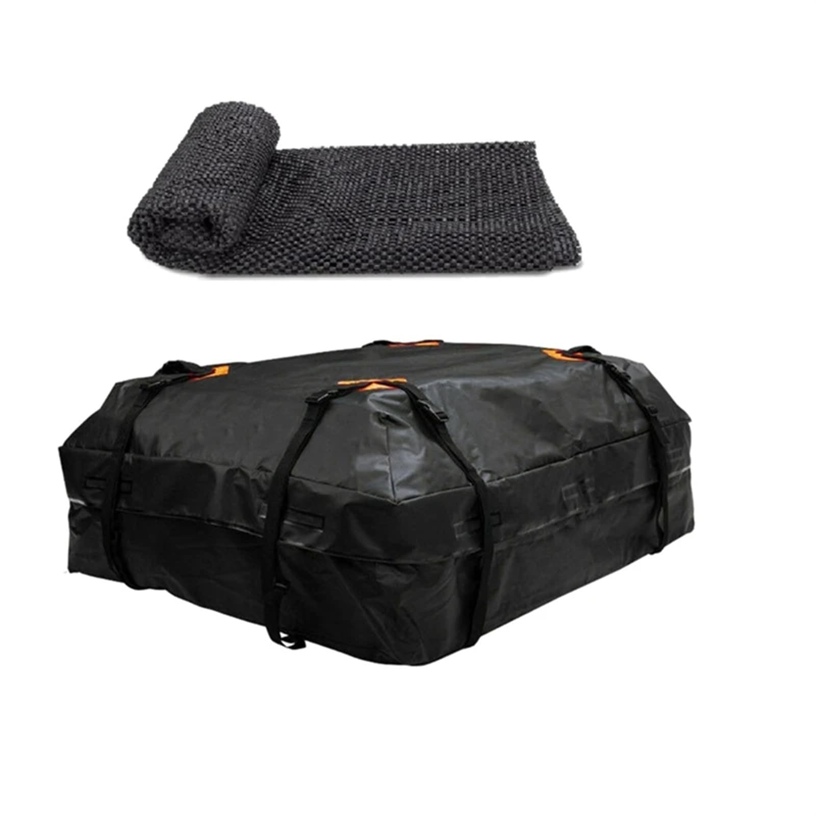 Auto-Gepäckträger Auto Dachgepäckträger Träger Cargotasche Gepäckaufbewahrung Reisetasche 420D Wasserdichtes Oxford-Gewebe Dachträger Dachreling(Black Type C) von AVFORA