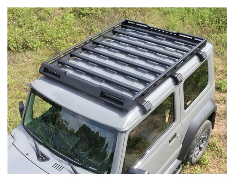 Auto-Gepäckträger Für Suzuki Für Jimny JB74 JB64 JB74w 2019 2020 2021 Aluminium Legierung Fracht Dach Rack Bar Dachträger Dachreling(with LED) von AVFORA