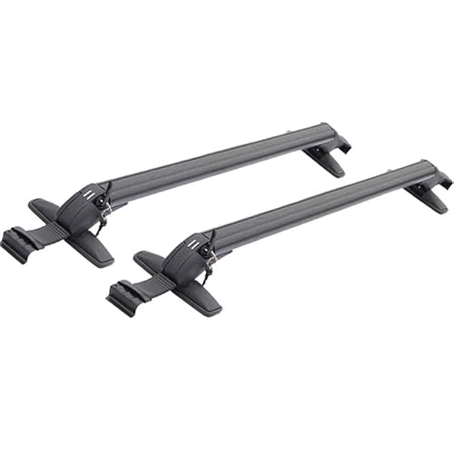 Auto-Gepäckträger Schwarzer Aluminium-Gepäckträger Mit Verriegelungs-Top-Autoträger, 1 Paar Universal-Autodach-Montageträger, Schienenstange Dachträger Dachreling(A-2pcs 82cm) von AVFORA