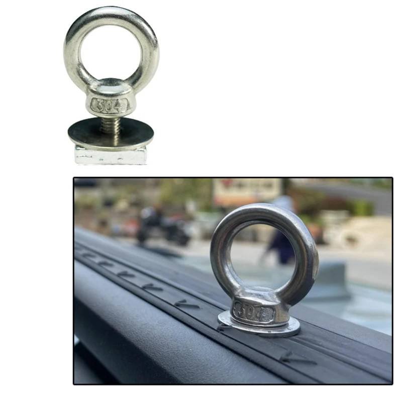 Auto-Gepäckträger Spotlight Kajak Fracht Gepäck Zugring Zubehör Pickup Roll Cover Zugring Dachträgerschiene Gepäckrahmen T-Nut-Verlängerung Dachträger Dachreling(A) von AVFORA