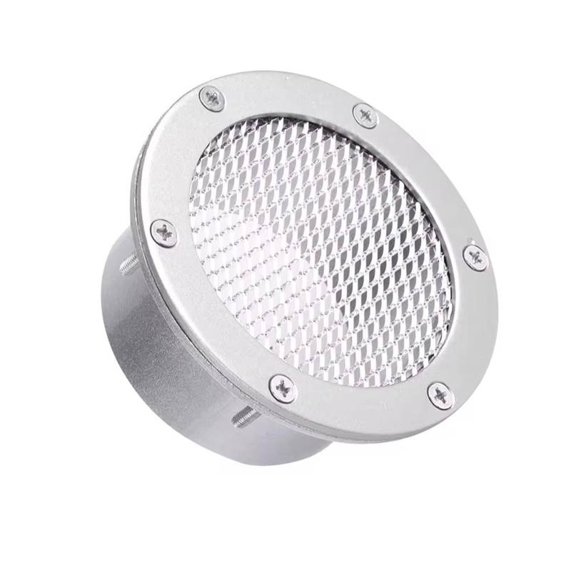 Auto Lufteinlässe Ansaugschlauch 3 "Universal Aluminium Legierung Lufteinlass Abdeckung Automobil Ansaugrohr Grille Vent Einlass Blasdüse Lufteinlass Auto Zubehör Ansaugrohr(3inch Silver) von AVFORA