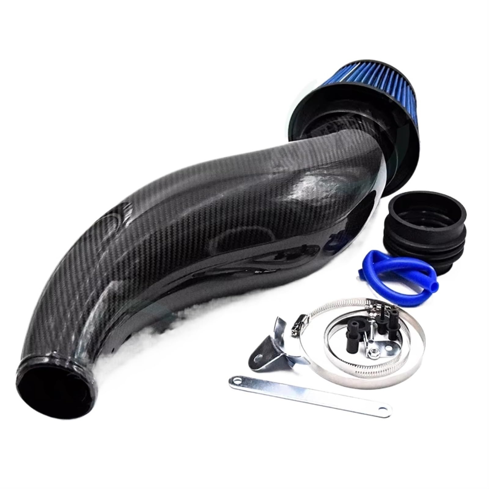 Auto Lufteinlässe Ansaugschlauch Cold Air Intake Rohr Für Civic EG EK 1992 1993 1994 1995 1996 1997 1998 1999 2000 Carbon Faser Lufteinlass Rohr Kit Ansaugrohr(with Blue air Filter) von AVFORA