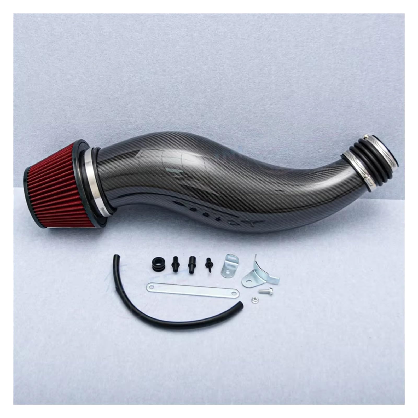 Auto Lufteinlässe Ansaugschlauch Cold Air Intake Rohr Für Civic EG EK 1992 1993 1994 1995 1996 1997 1998 1999 2000 Carbon Faser Lufteinlass Rohr Kit Ansaugrohr(with Red air Filter) von AVFORA