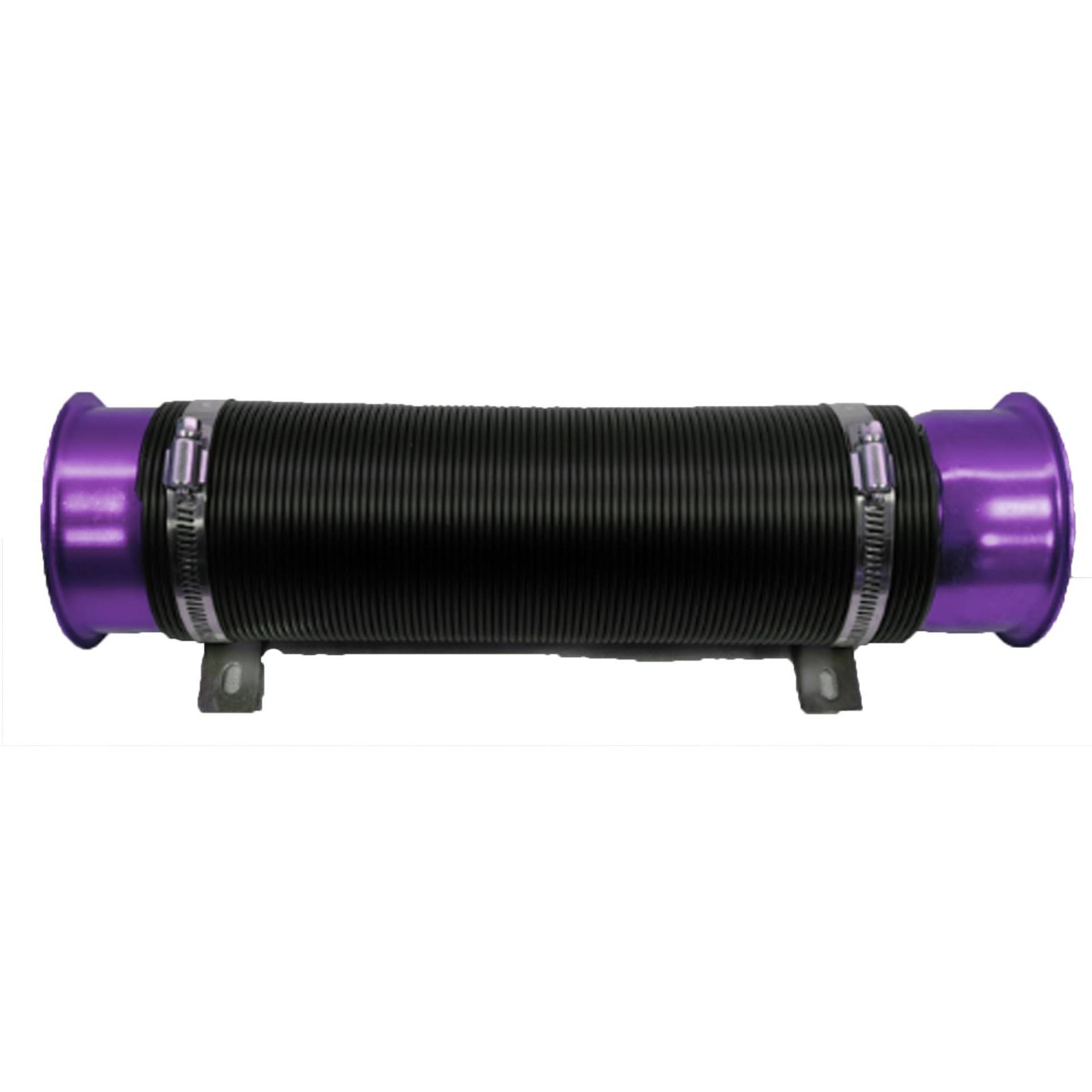 Auto Lufteinlässe Ansaugschlauch Einstellbare 33,5-109cm Luftansaugschlauch Flexibles Rohr Filter Kaltfutter Kanal Induktion Kit Ansaugrohr(Black Purple) von AVFORA