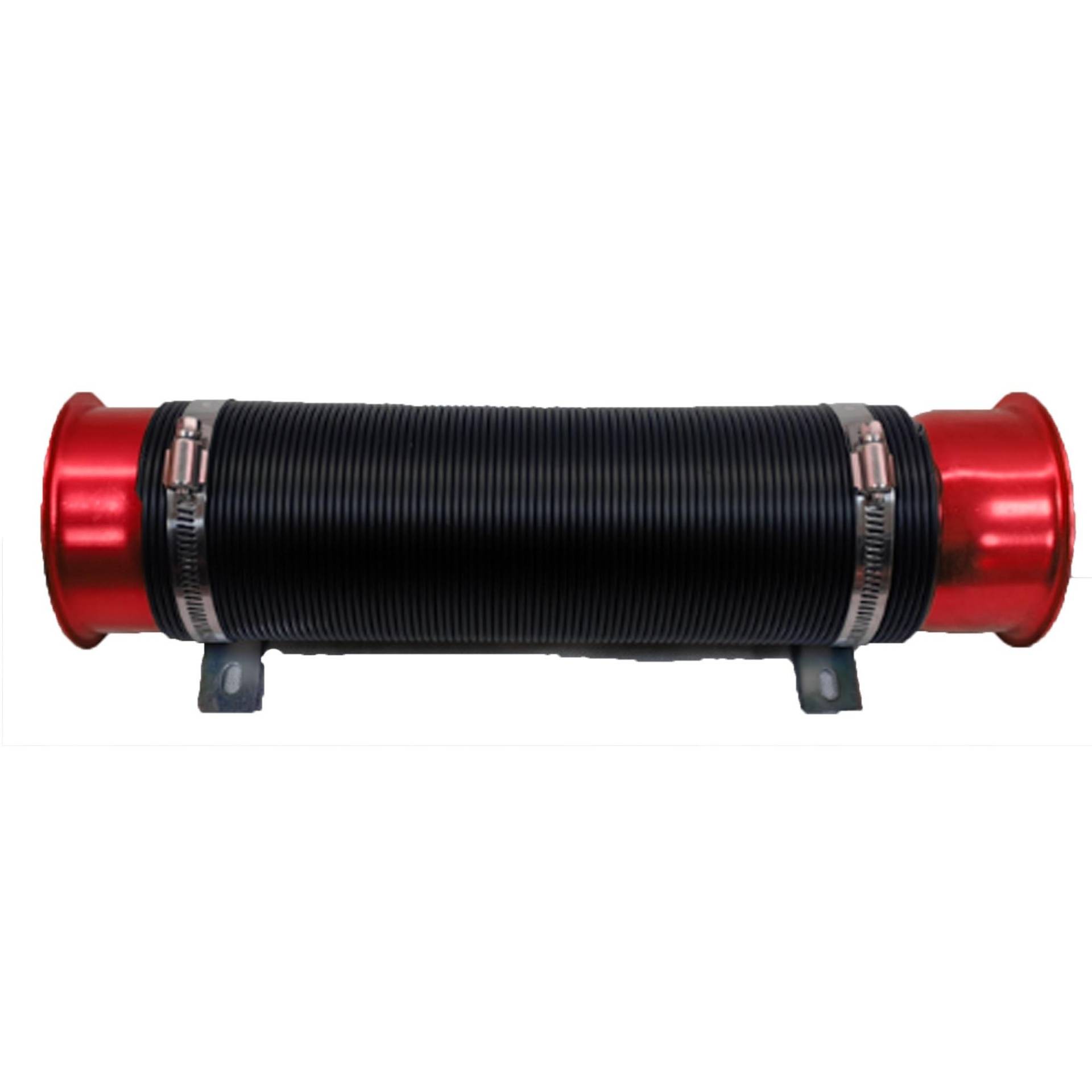 Auto Lufteinlässe Ansaugschlauch Einstellbare 33,5-109cm Luftansaugschlauch Flexibles Rohr Filter Kaltfutter Kanal Induktion Kit Ansaugrohr(Black red) von AVFORA