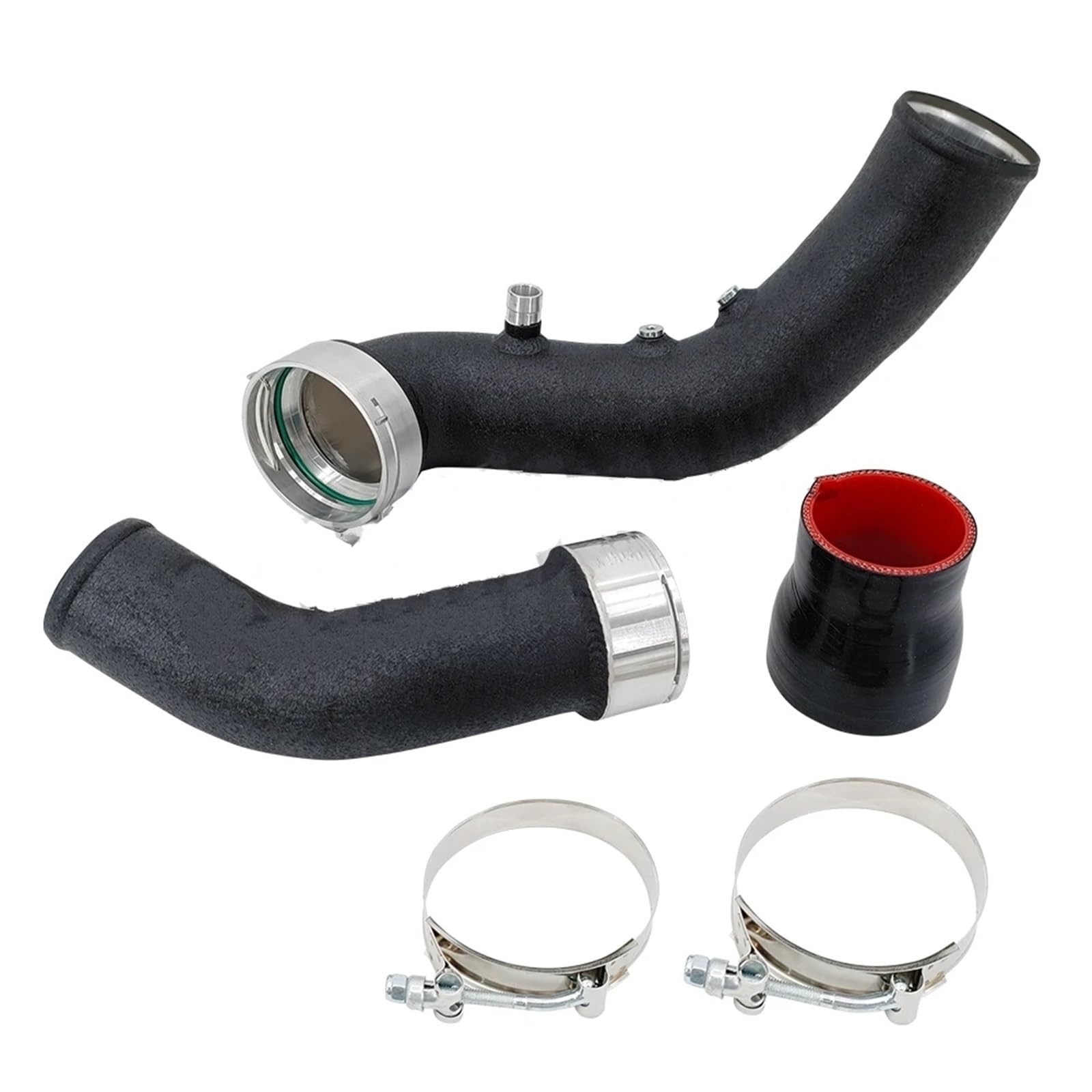 Auto Lufteinlässe Ansaugschlauch Intake Ladung Rohr Ladeluftkühler Turbo Kit 13717604033 Für N55 F25 X3 F26 X4 F3X F2X Ansaugrohr(N55 F25 X3-Black) von AVFORA