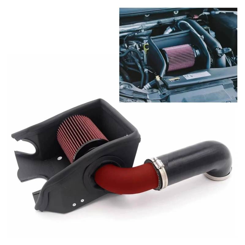 Auto Lufteinlässe Ansaugschlauch Schwarz ROT Air Intake Induction Rohr & Hitzeschild Filter Für Golf MK7 Für TSI Für EA211 Auto Zubehör Ansaugrohr(RED and Black Pipe) von AVFORA