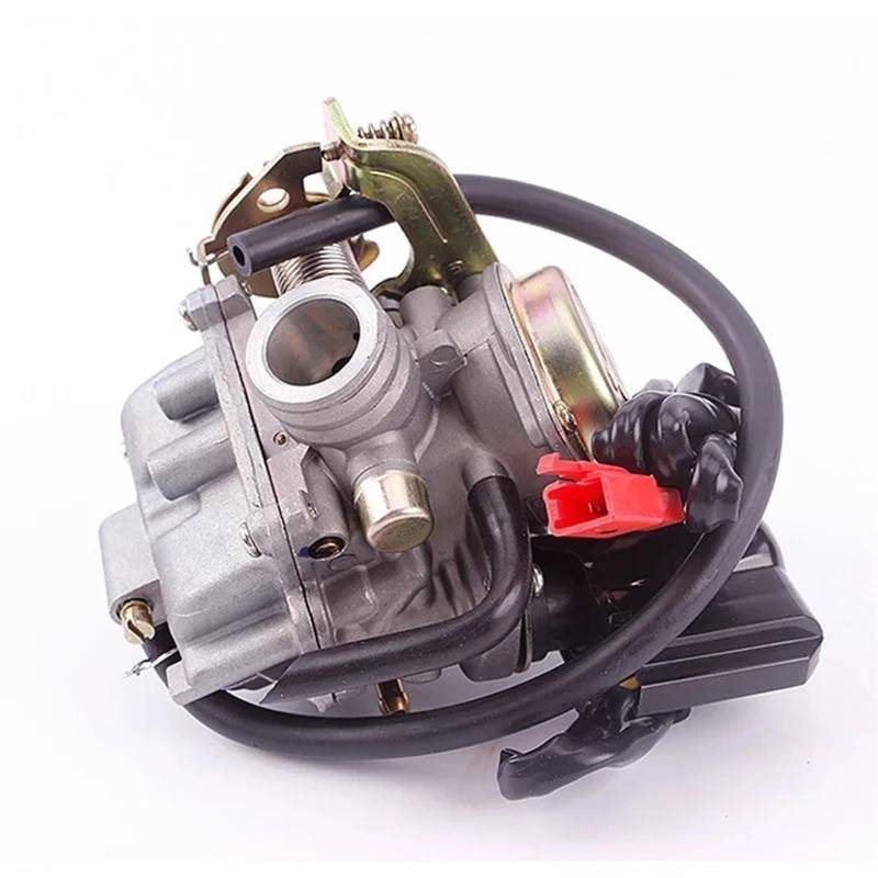 Benzin Vergaser Für GY6 50cc 60cc 80cc 100cc 139QMB 139QMA Roller Moped ATV Go Kart PD18J 18mm Big Bore Carb Für CVK Motorrad Vergaser ErsatzVergaser(Metal lid) von AVFORA