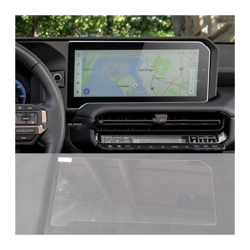 GPS Schutzfolie 12,3 Zoll Auto Infotainment Radio GPS Konsole Navigation Gehärtetem Glas Screen Protector Für Toyota Für Land Für Cruiser 250 2025 Navigation Schutzfolie(Left Hand Drive) von AVFORA