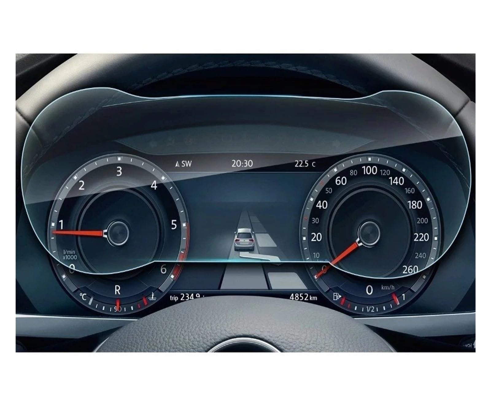 GPS Schutzfolie 12,3-Zoll-Displayschutzfolie Für Tiguan 2018 Auto-LCD-Armaturenbrett-Display, Gehärtetes Glas, Schutzfolie Navigation Schutzfolie von AVFORA