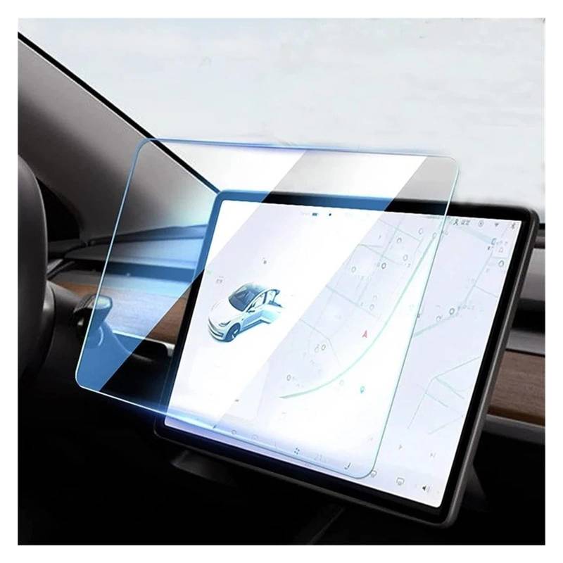 GPS Schutzfolie 15 Zoll Touch Screen Protector Center Control Screen Glas Film Gehärtetes Glas Definition Anti Fingerabdruck Für Tesla Für Modell 3 Y Navigation Schutzfolie(2 PCS with Protecto) von AVFORA