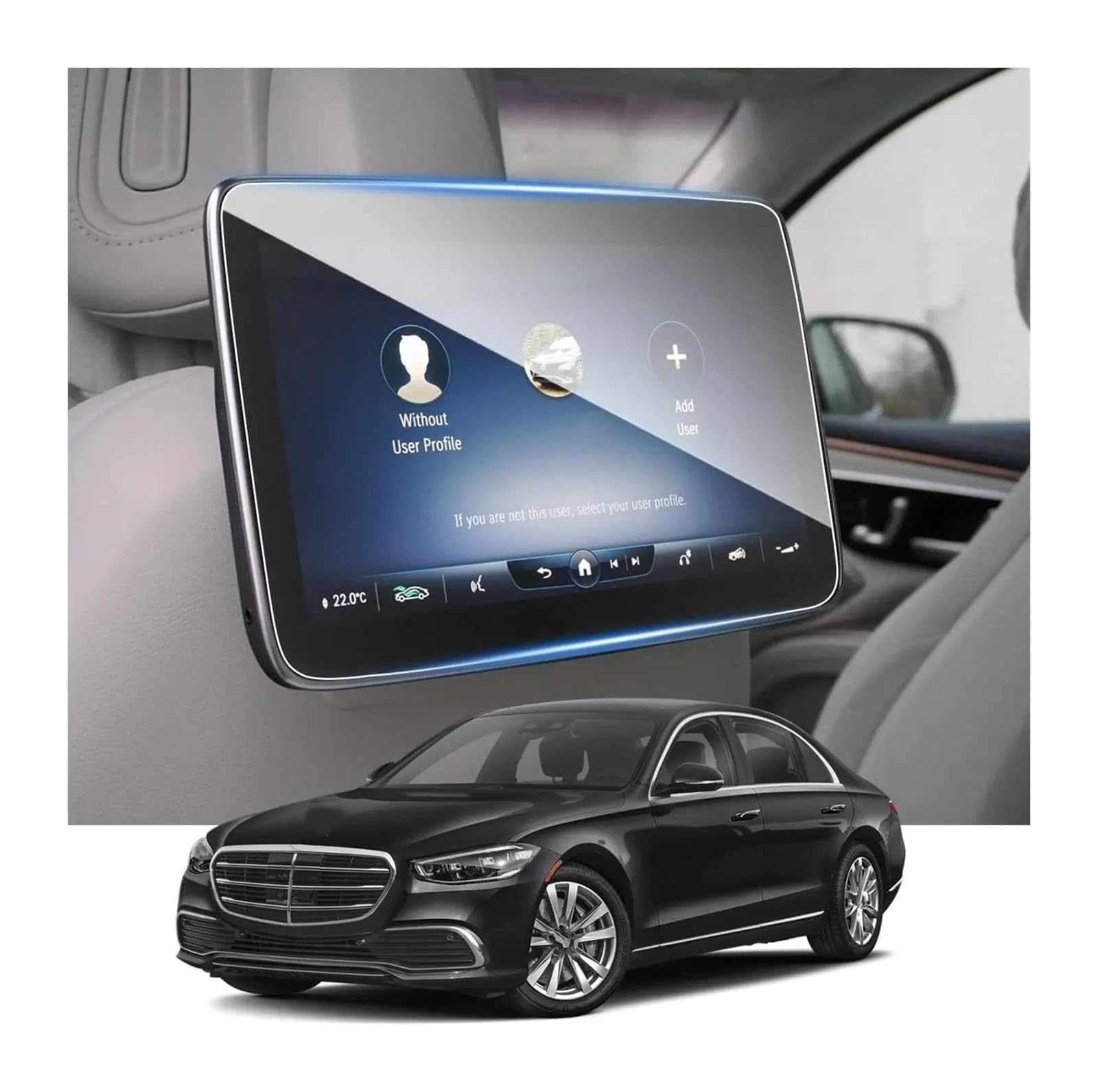 GPS Schutzfolie 2PCS Für S Für Klasse 2021 2022 2023(S 500 S 580e S 580 Für Maybach S 580,S 680) Gehärtetem Glas Screen Protector Hinten Reihe Touchscreen Navigation Schutzfolie von AVFORA