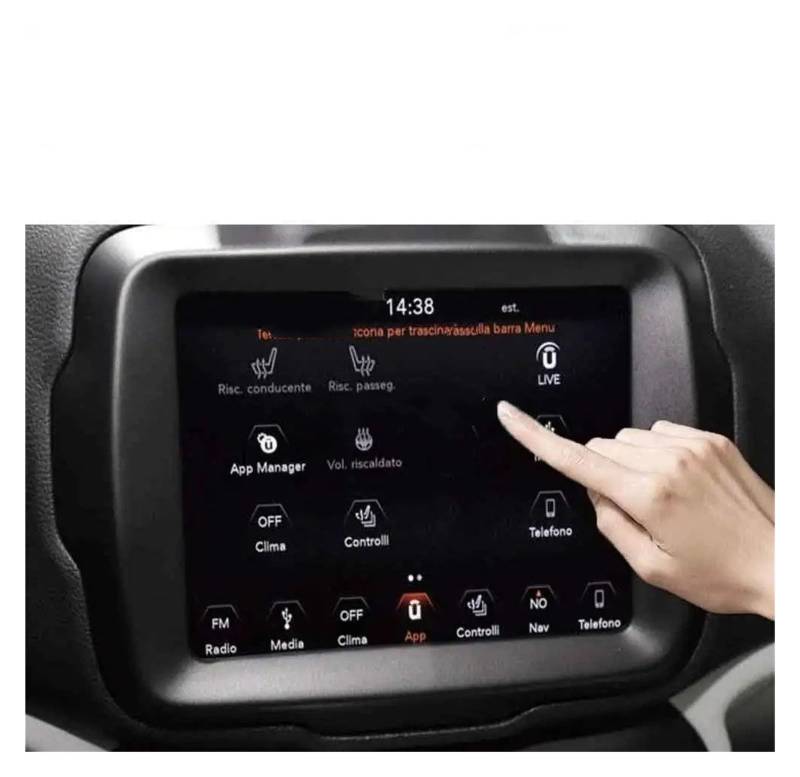 GPS Schutzfolie 8,4 Zoll Für HIGH Altitude FWD Standard Für Jeep Für Renegade Für Uconnect 2018 2019 Navigation Gehärtetem Glas Screen Protector Film Navigation Schutzfolie von AVFORA