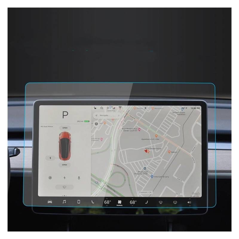 GPS Schutzfolie Auto Aufkleber Screen Protector Navigator Display Gehärtetem Glas Schutz Film Für Tesla Für Modell 3 2023 Auto Zubehör Navigation Schutzfolie(HD for 23 Model 3) von AVFORA