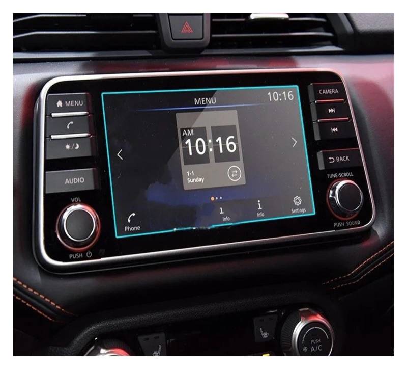 GPS Schutzfolie Auto GPS Navigation Gehärtetem Glas Display-schutzfolie Für Nissan Für Versa 2020 2021 Aufkleber Auto Screen Protector Navigation Schutzfolie von AVFORA