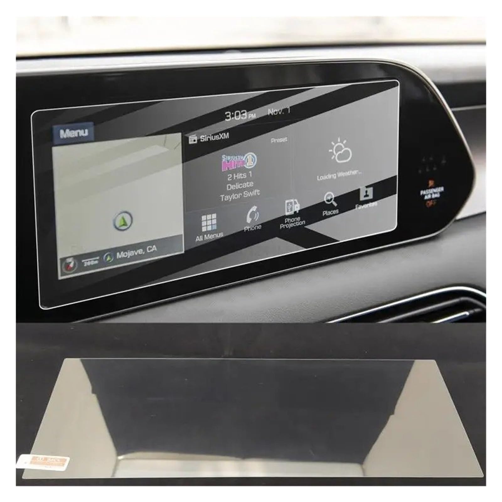 GPS Schutzfolie Auto Infotainment Radio GPS Konsole Navigation Schutz Gehärtetem Glas Screen Protector Für Hyundai Für Palisade 2020-2023 10,25 Navigation Schutzfolie von AVFORA