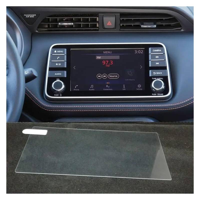 GPS Schutzfolie Auto Infotainment Radio GPS Navigation Gehärtetes Glas Screen Protector Film Für Nissan Für Kicks 2017 2018 2019 2020 Navigation Schutzfolie(7 inch) von AVFORA