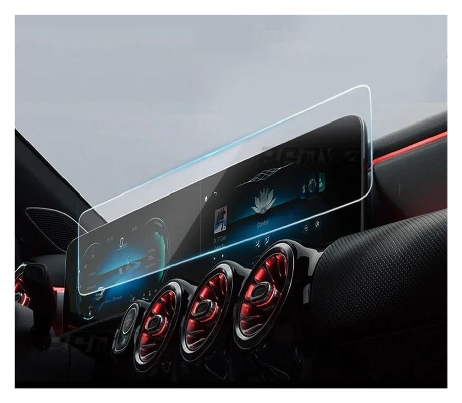 GPS Schutzfolie Auto Navigation Gehärtetem Glas Auto Dashboard Screen Protector LCD Display Film Für Benz Für G-Klasse 2018-2023 Zubehör Navigation Schutzfolie(TPU 1PCS) von AVFORA