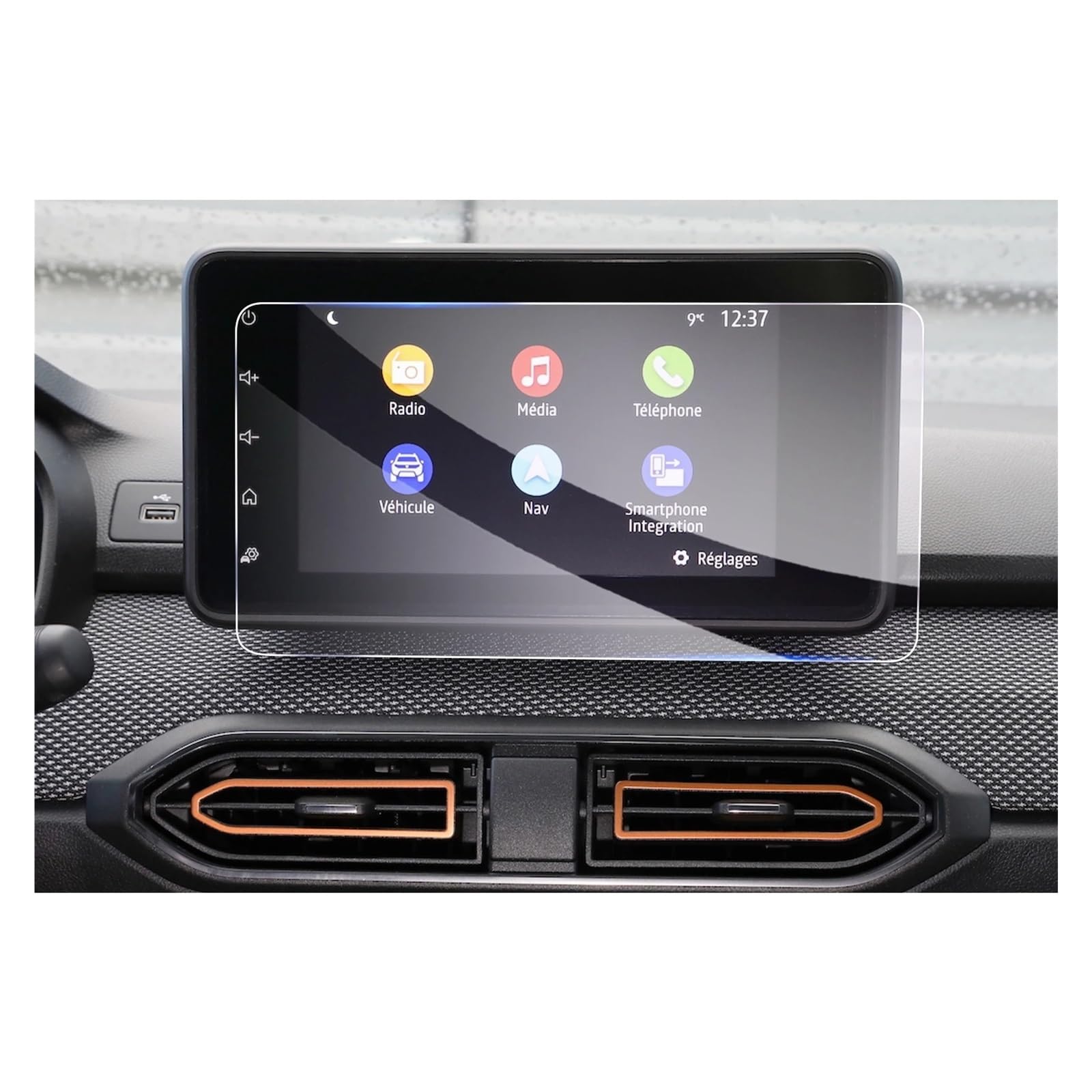 GPS Schutzfolie Auto Navigation Screen Protector Für Dacia Für Sandero 3 Für Stepway 2024 8'' Auto Zubehör Navigation Schutzfolie(8-Inch Nano Film) von AVFORA