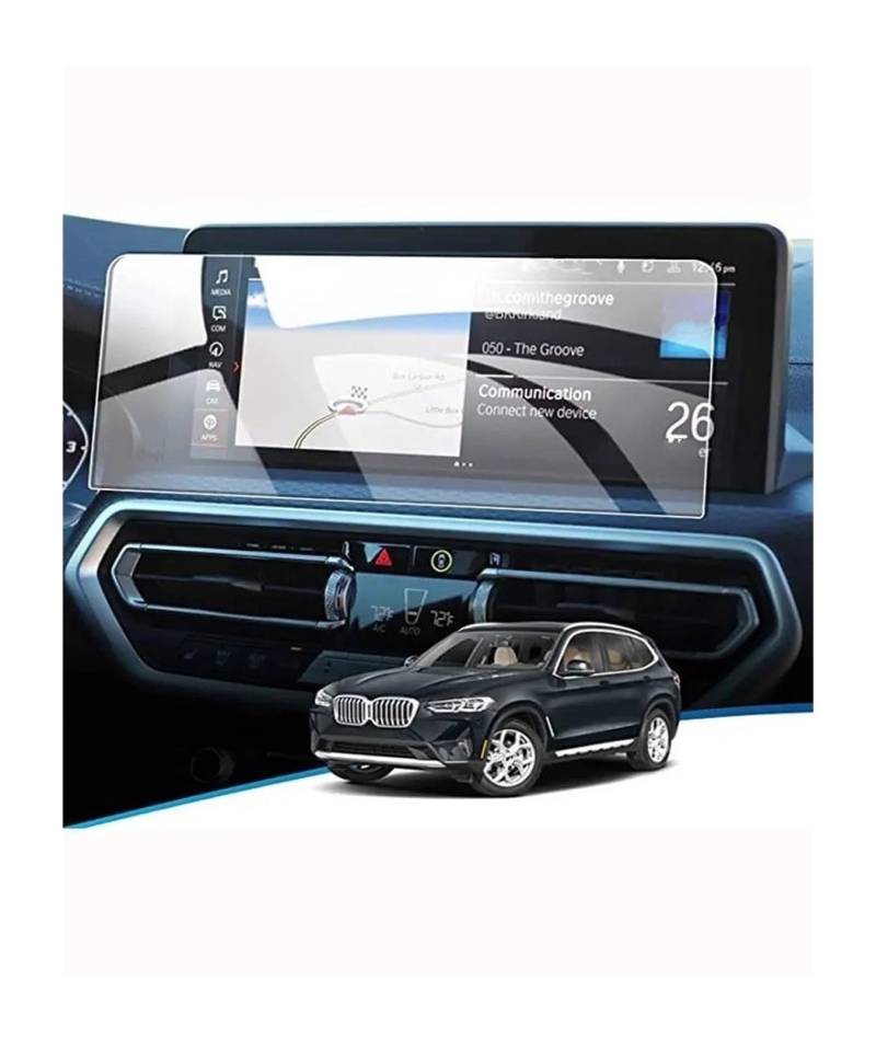 GPS Schutzfolie Auto-Navigations-Displayschutz, Gehärtetes Glas, 12,3 Zoll, 9H-Härte Auto-Display Transparent Schützend Für X3/für X4 2022+ Navigation Schutzfolie von AVFORA