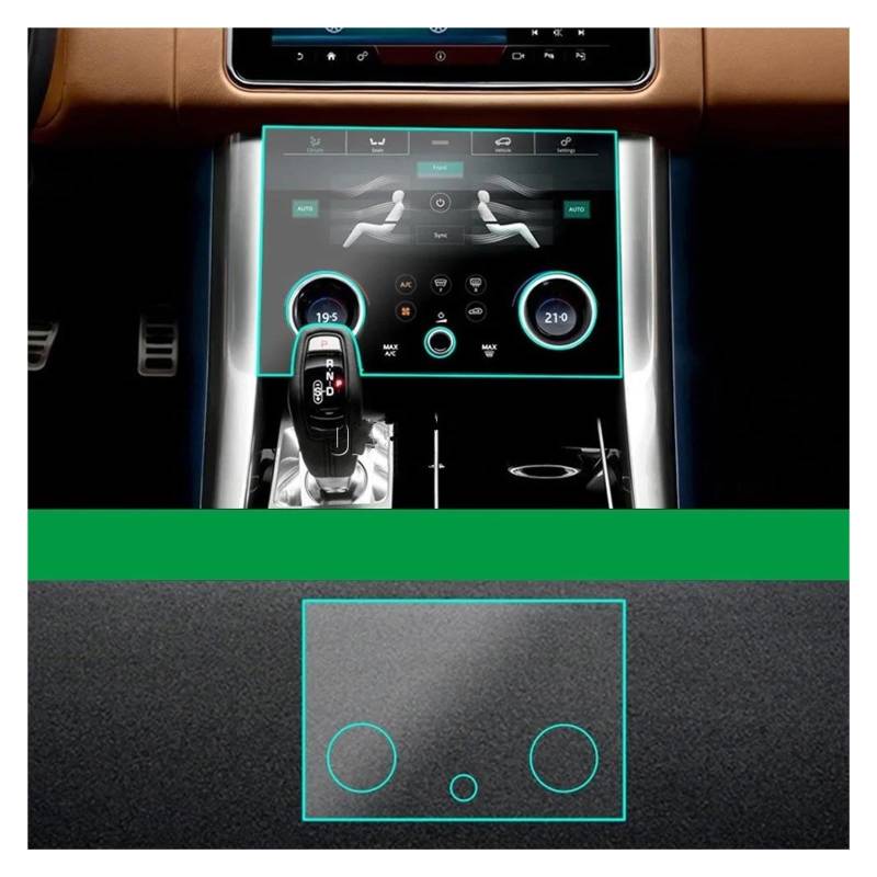 GPS Schutzfolie Auto Zentrale Klimaanlage Navigation Bildschirm TPU Schutz Film Für Land Für Rover Für Range Für Rover Für Sport L494 Für Vogue L405 Velar 17-20 Navigation Schutzfolie(3) von AVFORA