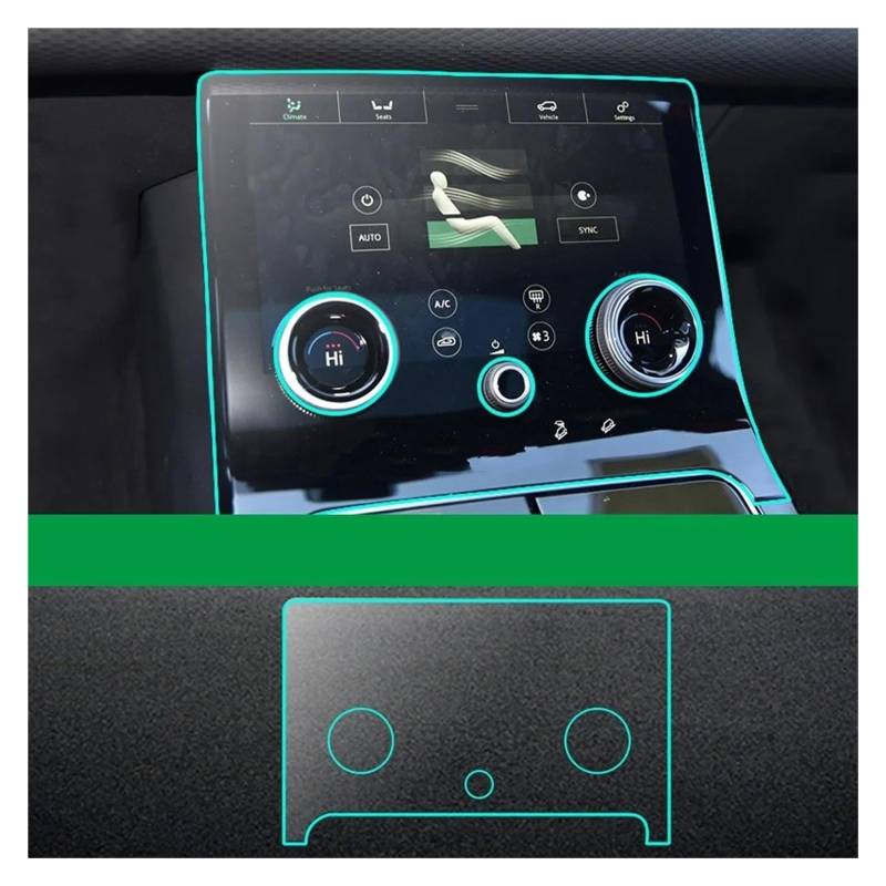 GPS Schutzfolie Auto Zentrale Klimaanlage Navigation Bildschirm TPU Schutz Film Für Land Für Rover Für Range Für Rover Für Sport L494 Für Vogue L405 Velar 17-20 Navigation Schutzfolie(8) von AVFORA