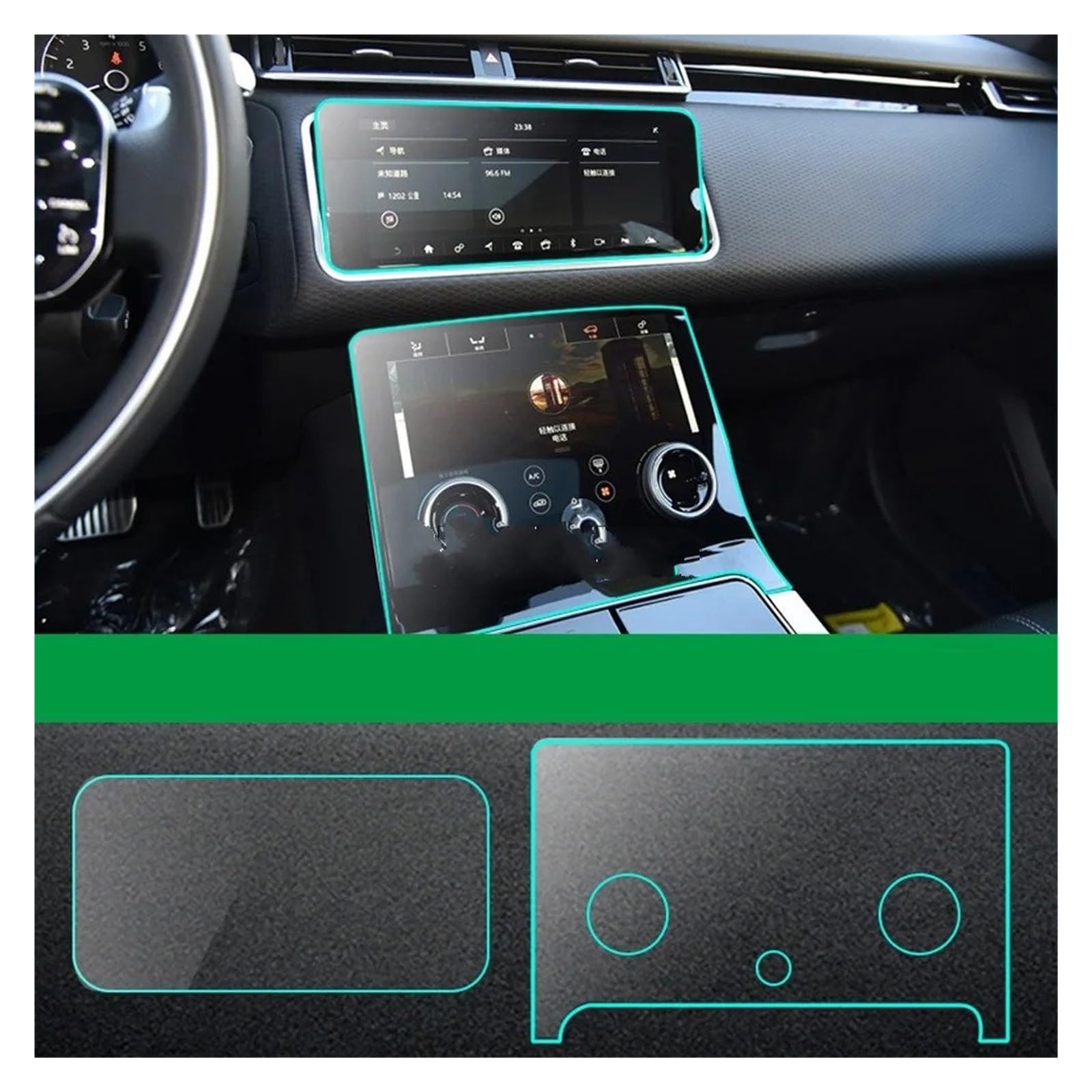 GPS Schutzfolie Auto Zentrale Klimaanlage Navigation Bildschirm TPU Schutz Film Für Land Für Rover Für Range Für Rover Für Sport L494 Für Vogue L405 Velar 17-20 Navigation Schutzfolie(9) von AVFORA