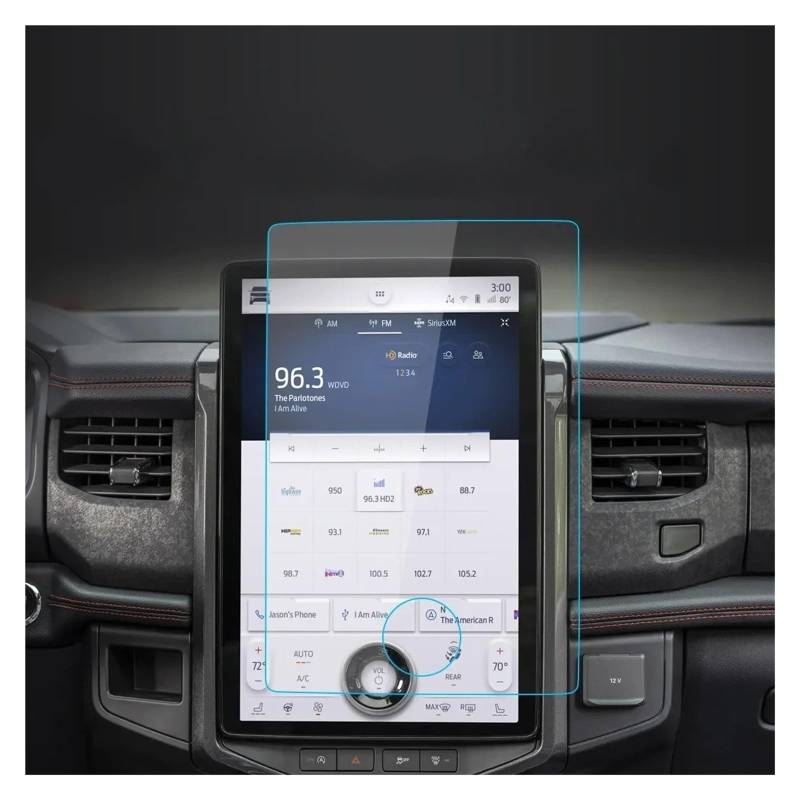 GPS Schutzfolie Auto Zubehör Für Ford Für Expedition 2022 Screen Protector Konsole Gehärtetem Glas Schutz Film Navigator Film Navigation Schutzfolie(22 Expedition Blue) von AVFORA