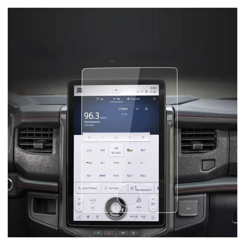 GPS Schutzfolie Auto Zubehör Für Ford Für Expedition 2022 Screen Protector Konsole Gehärtetem Glas Schutz Film Navigator Film Navigation Schutzfolie(22 Expedition HD) von AVFORA