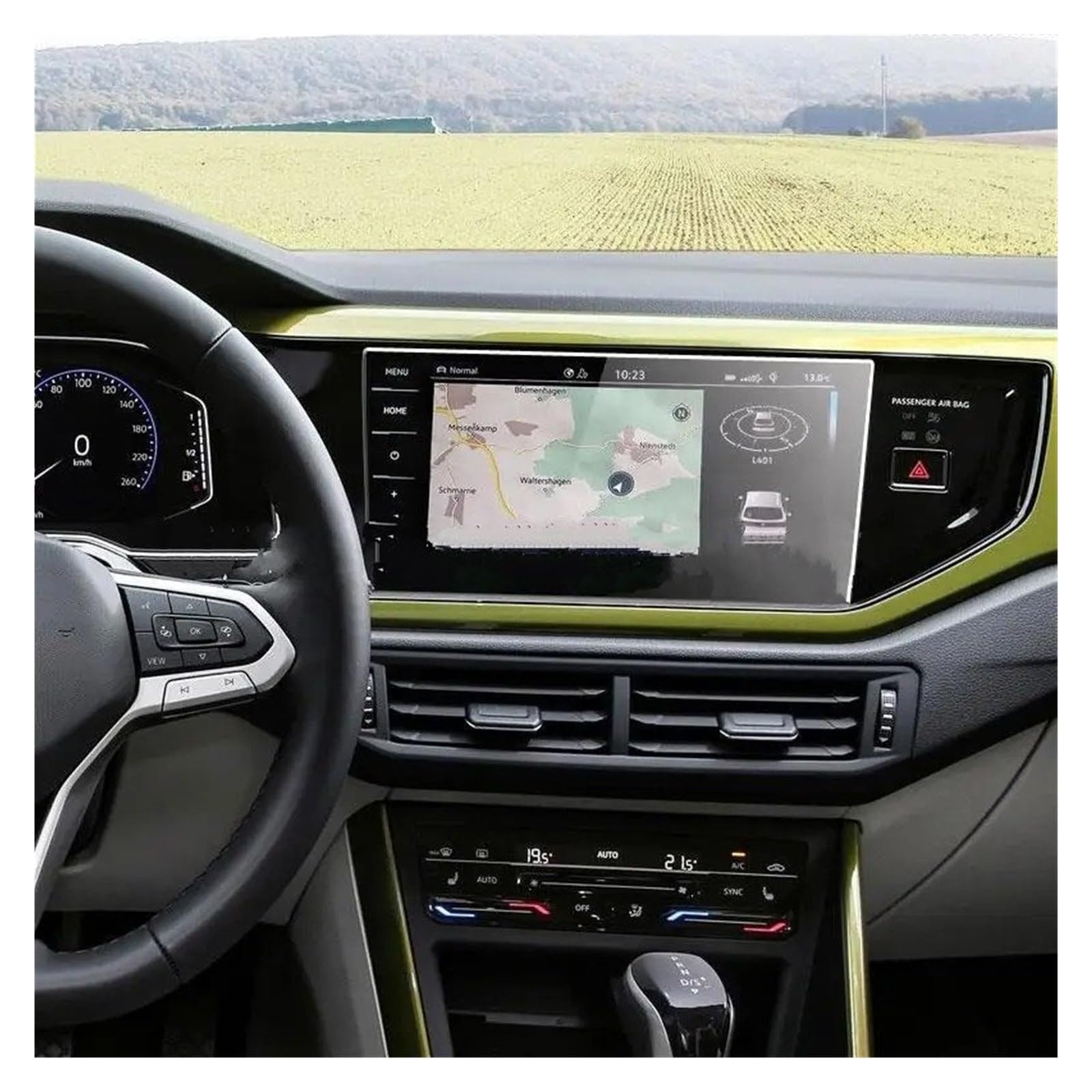 GPS Schutzfolie Displayschutzfolie Aus Gehärtetem Glas Für VW Für Taigo 2022 Auto-Infotainment, Auto-Navigation GPS Medien Multimedia Navigation Schutzfolie(9.2 inch) von AVFORA