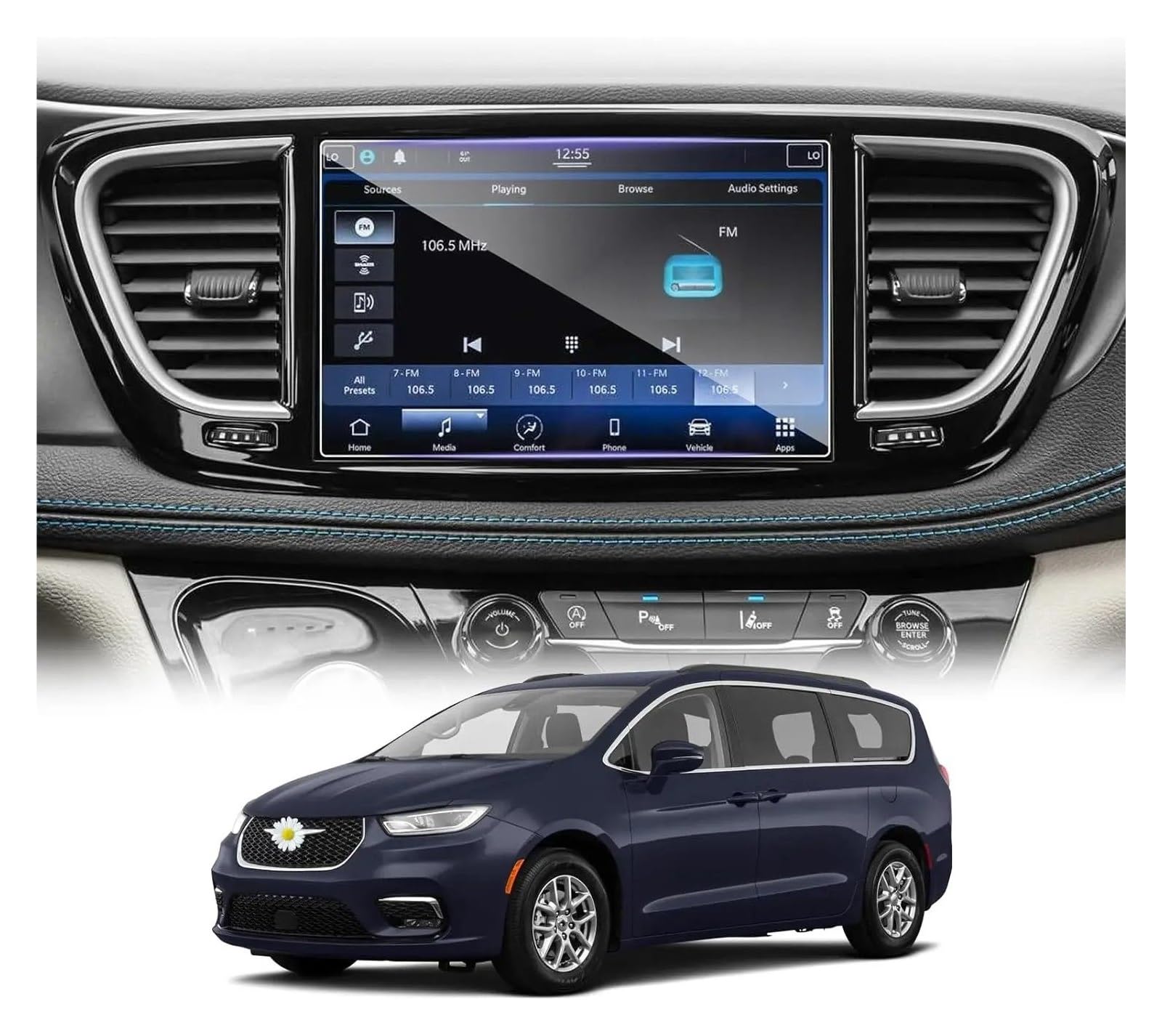 GPS Schutzfolie Für Chrysler Für Pacifica 2017-2023 10,1 Zoll LCD GPS Navigation Gehärtetem Glas Bildschirm Film Schutz Navigation Schutzfolie von AVFORA